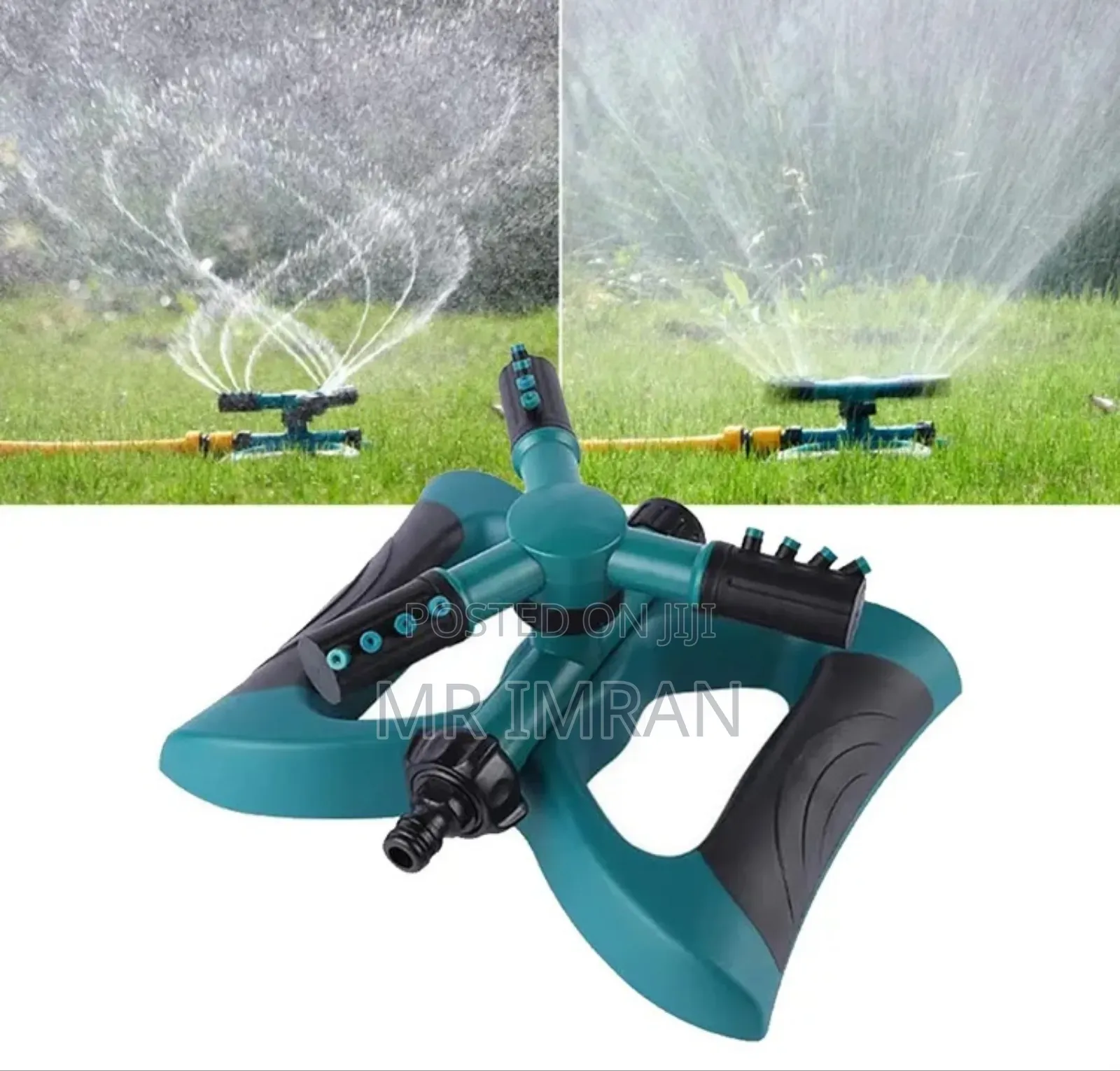 3-Arm 360-Degree Automatic Rotating Garden Lawn Sprinkler