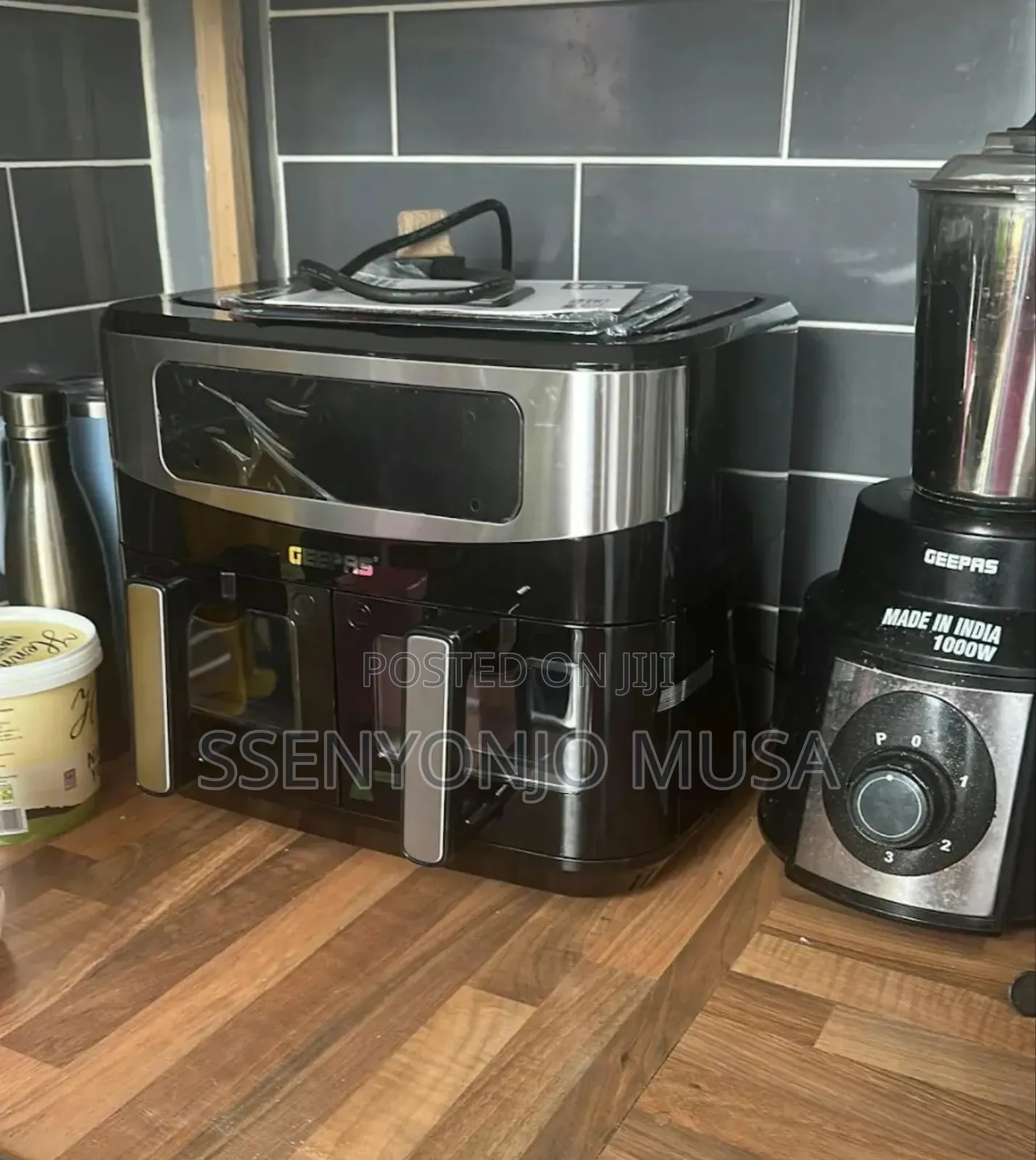 Geepas 9l Dual Basket Digital Air Fryer – Vortex Technology, 1800w