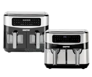 Geepas 9l Dual Basket Digital Air Fryer – Vortex Technology, 1800w