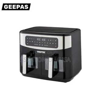 Geepas 9l Dual Basket Digital Air Fryer – Vortex Technology, 1800w