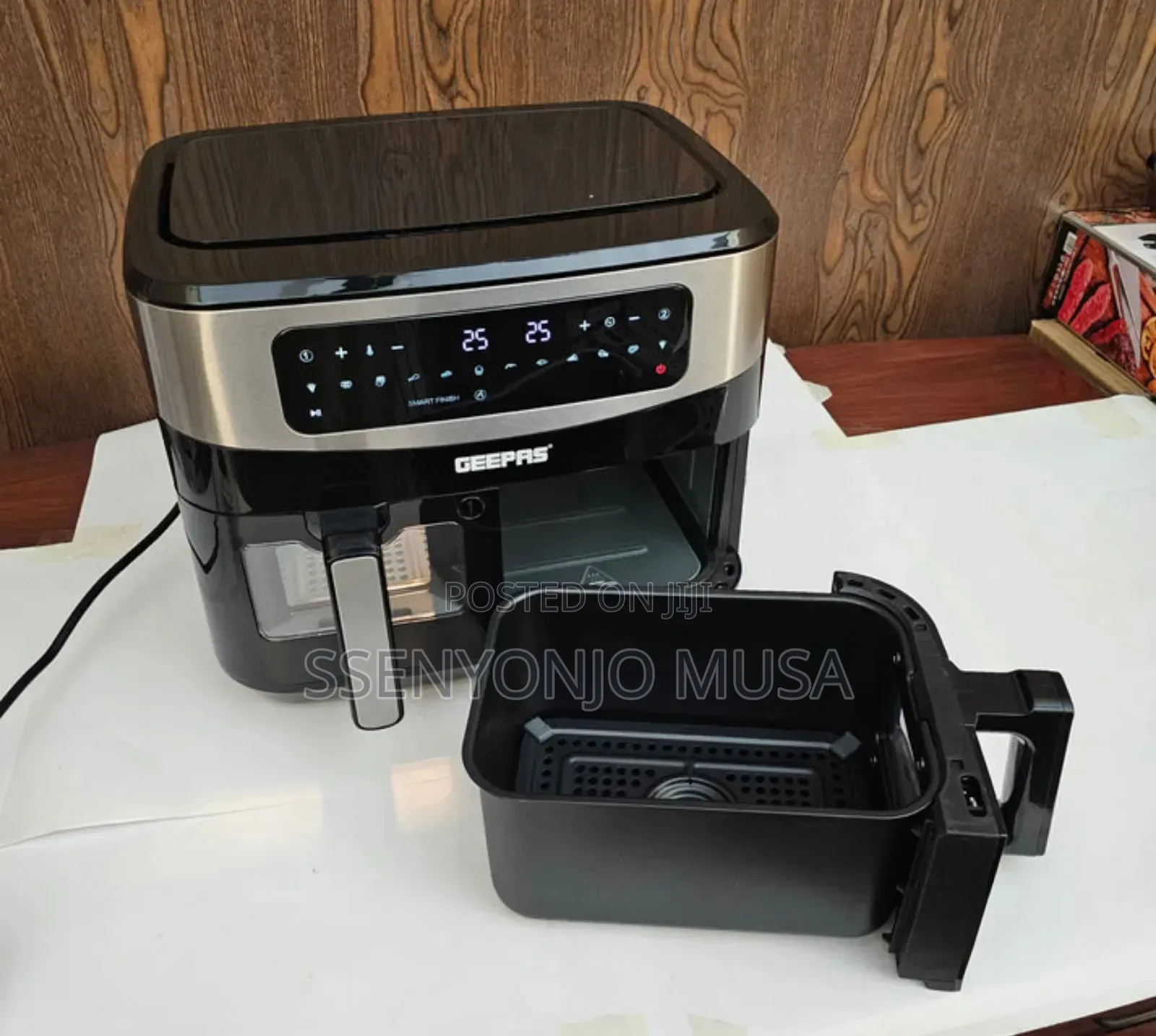 Geepas 9l Dual Basket Digital Air Fryer – Vortex Technology, 1800w