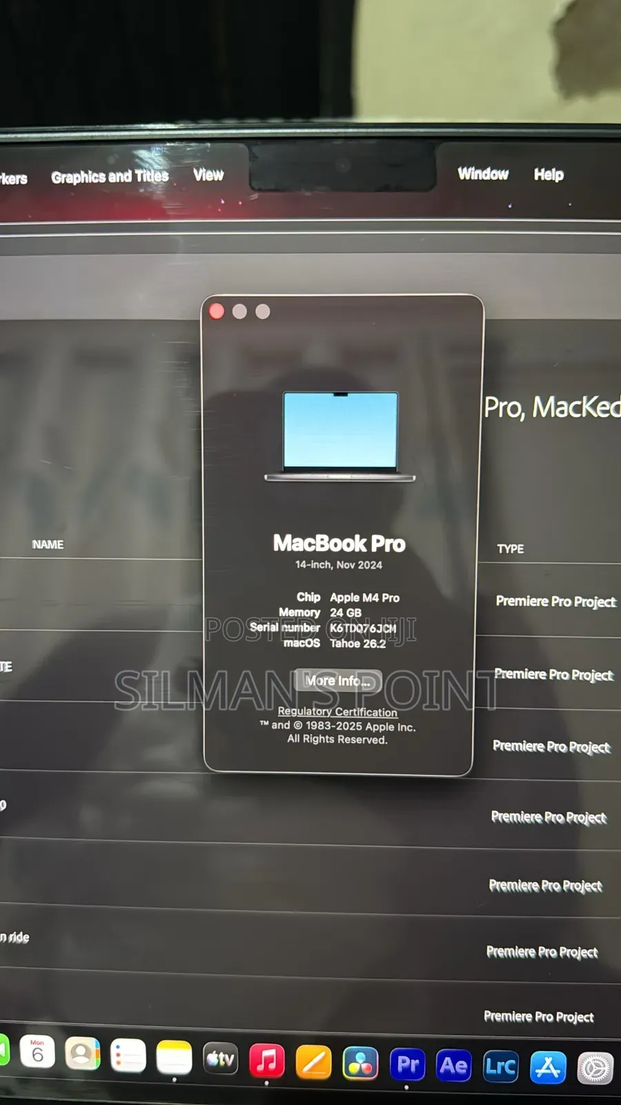 Apple MacBook Pro 2024 M4 Pro 14-inch 24GB Apple M4 Pro SSD 512GB