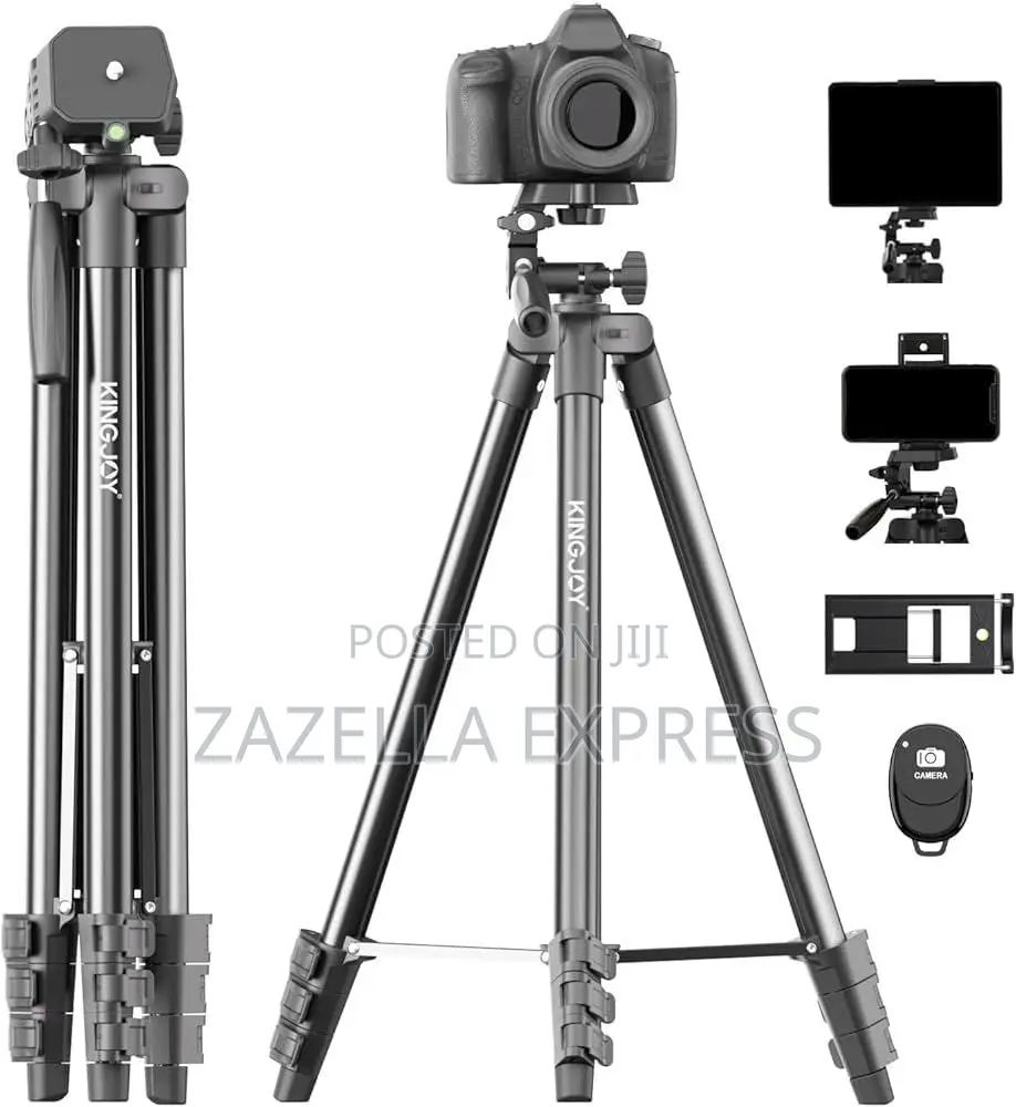 Kingjoy Phone Camera Tripod Stand Holder 1.5m Height, 2kg Max