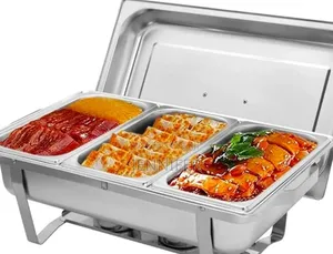 Stainless Steel Chafing Dish Set (Triple Compartment)