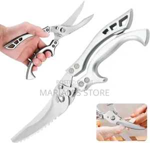 Pair of Professional Steel Poultry Kitchen Scissors for Chicken, Fish,