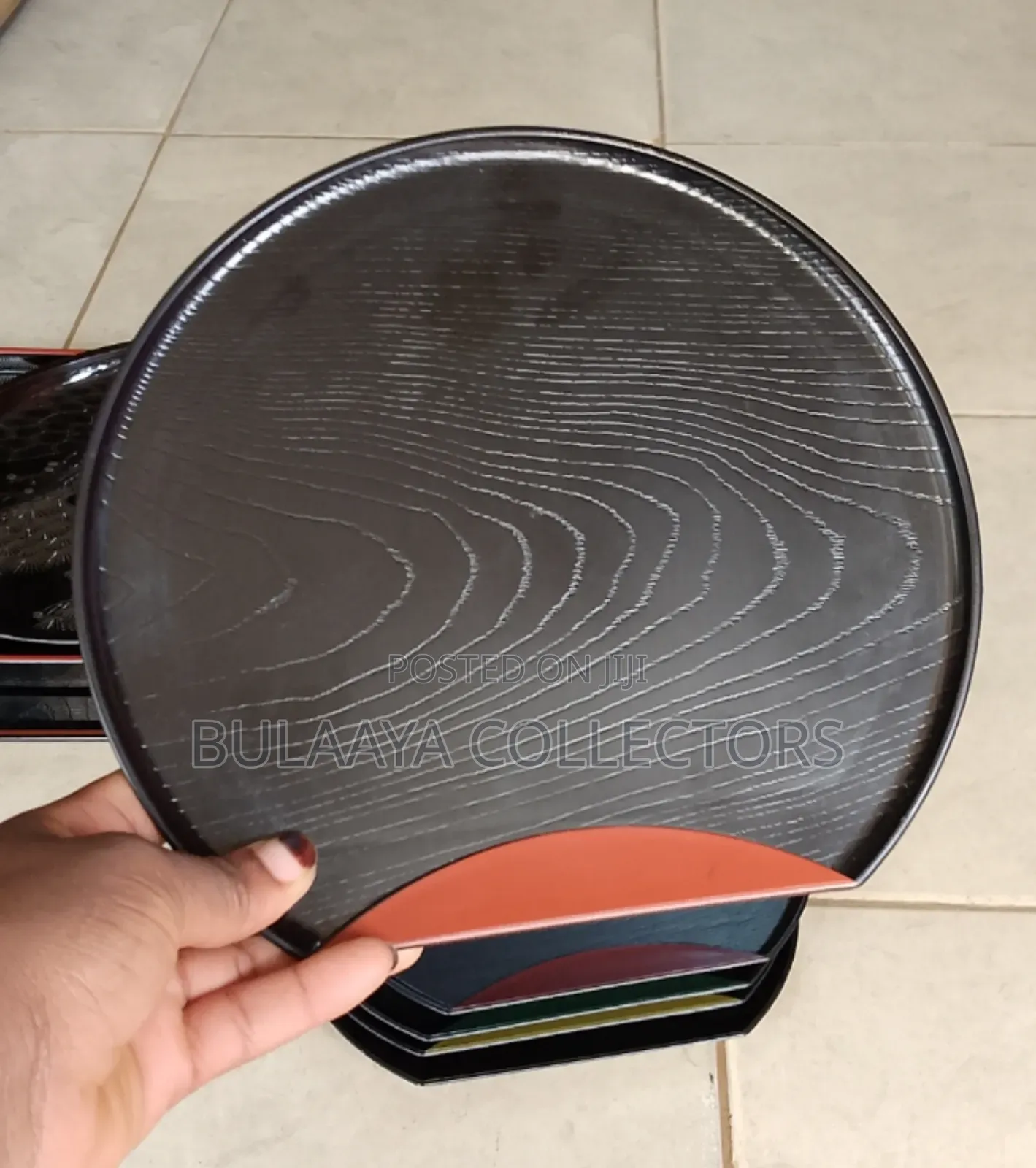 Japanese-Style Half Moon Serving Tray Set.