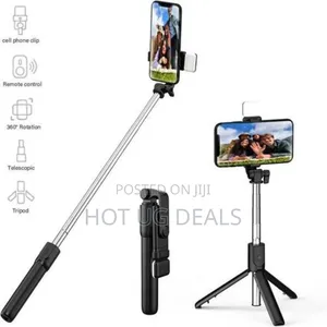 Portable Travel Selfie Stick With Bluetooth Remote Contro, Handheld