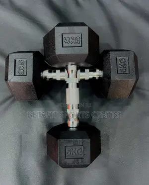 Hexagon Dumbbells 5kg Pair