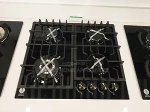 High Quality Iqra Built in Full Gas Black Glass Hob 60cm by 60cm