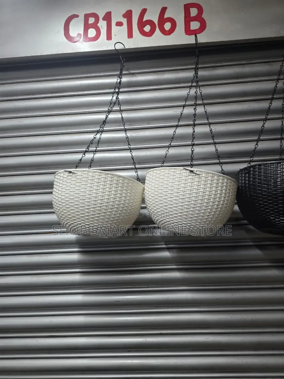 White Chain Flower Pots