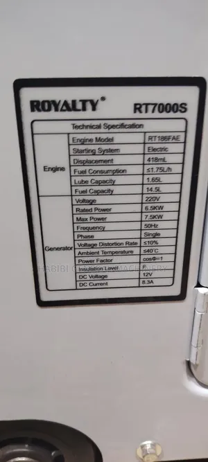 Royalty Key Start Diesel 8kva Generator