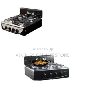 Saachi 4 Burner Gas Table Top Cooker Burner Stove, Black