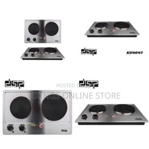 DSP Portable Electric Stove Double Burner 1500w Hot Plate Coil -Silver