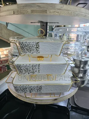 3pcs Casserole Serving Dishes With Stands