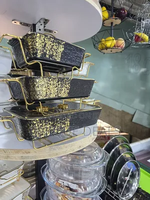 3pcs Ceramic Casserole Serving Dishes With Stands