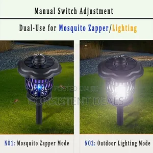 Outdoor Garden Rechargeable Waterproof 2-in-1 Mosquito Killer Lamp