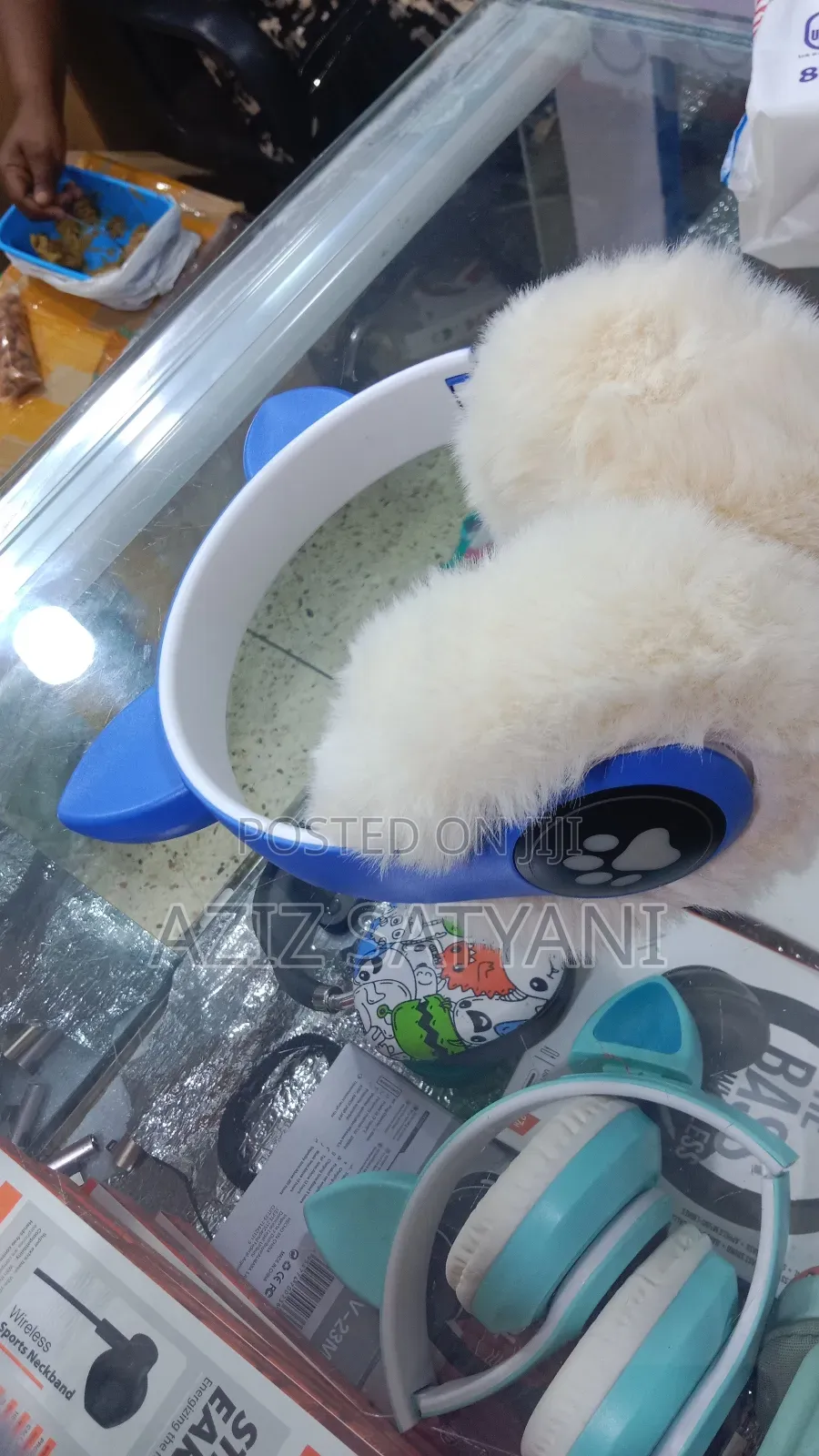 Spoonch Bob Soft Cat Wireless Headphones for Soft Ear Gaming Make Easy