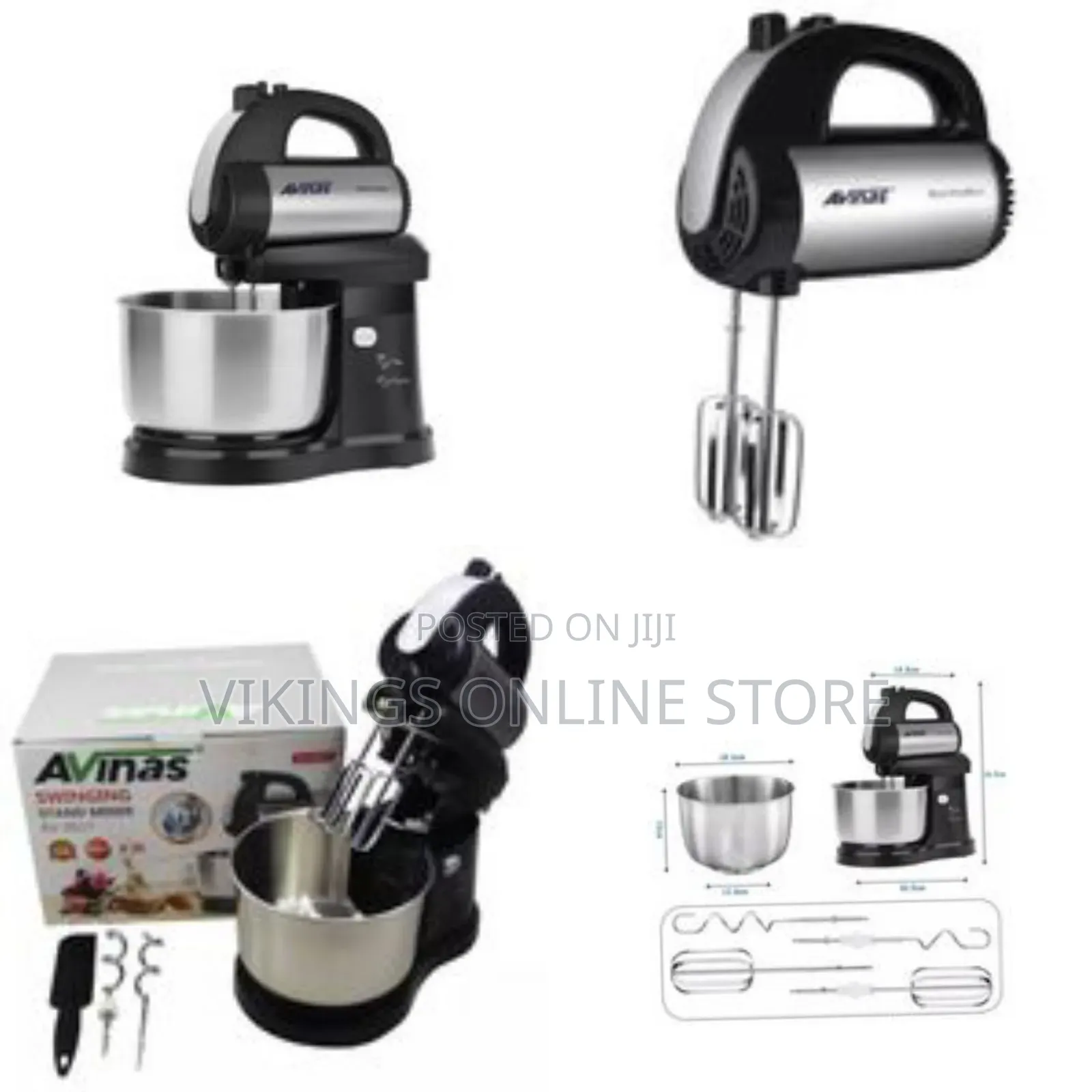 Avinas 4.2l Blender Dough Hand Stand Mixer Food Processor, Silver