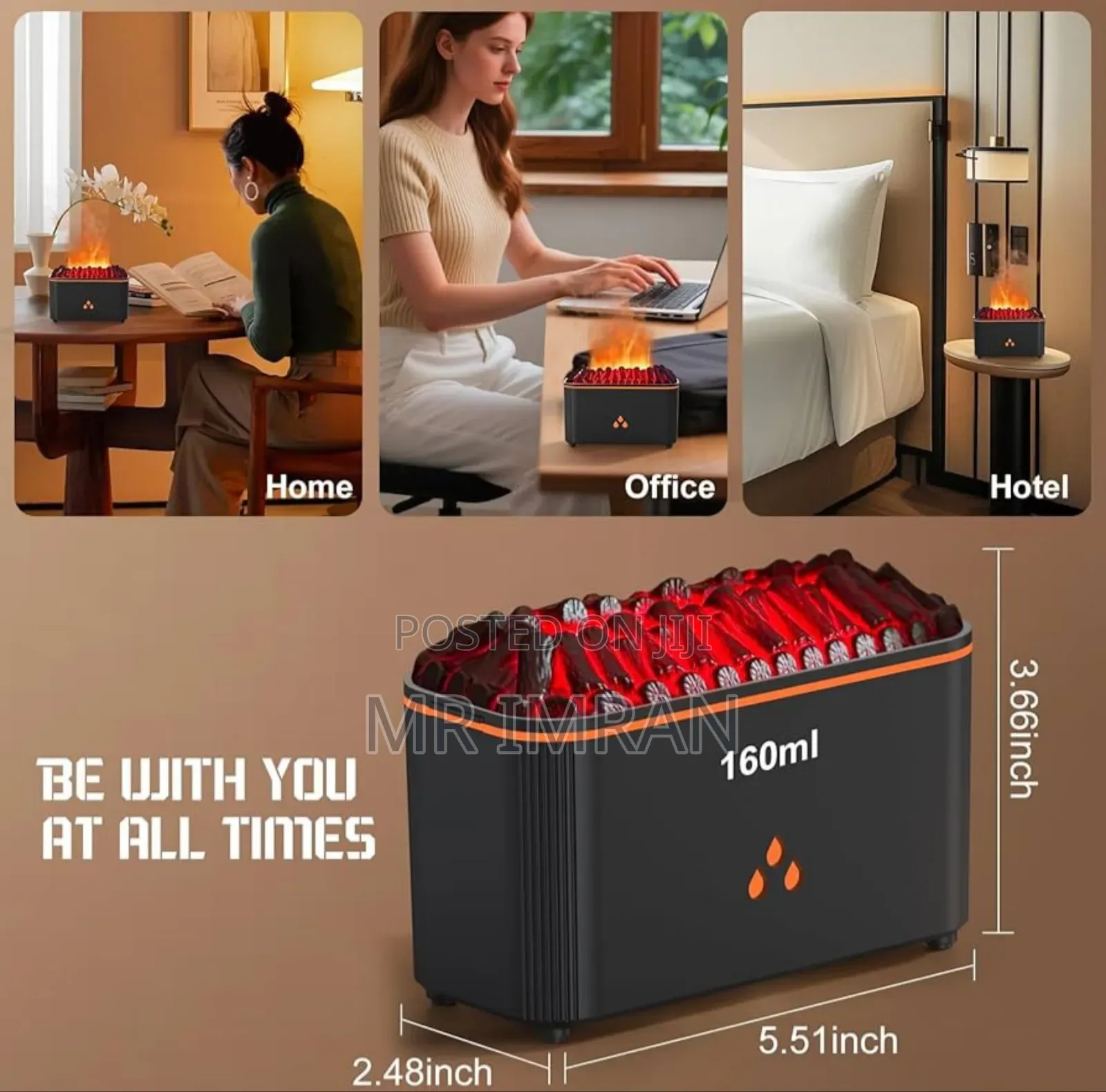 Flame-Style Essential Oil Diffuser and Humidifier