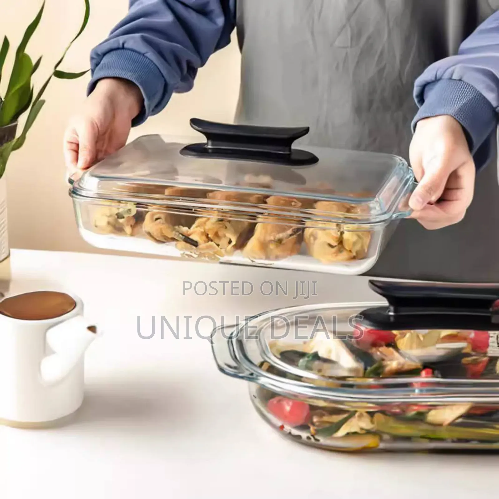 3pcs Glass Casserole Dishes With Glass Lid