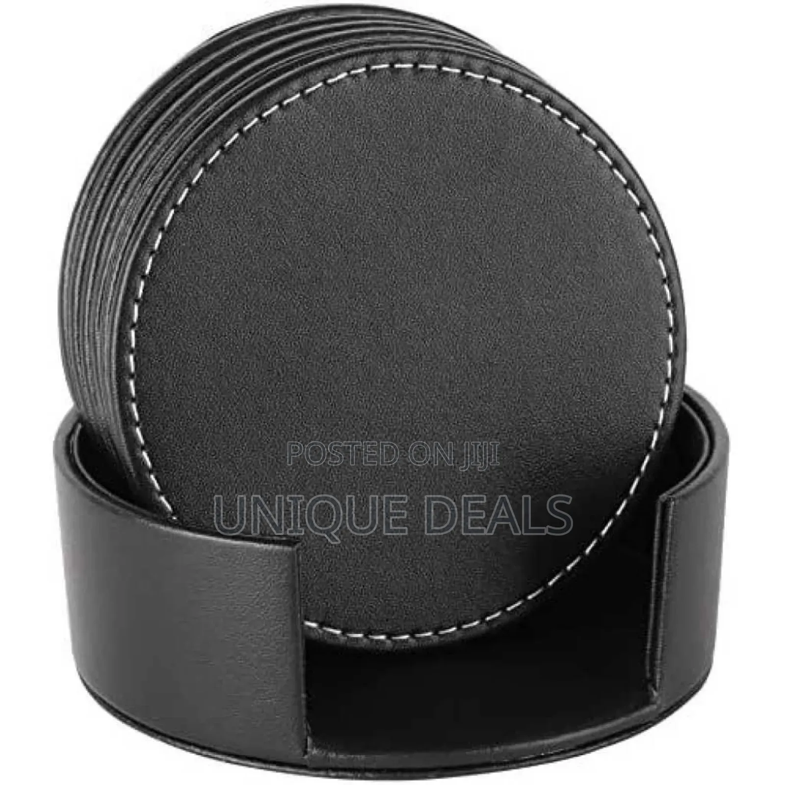 Leather Coasters for Drinks With Holder Set of 6,Coffee Mats