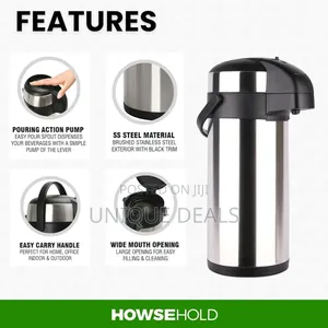 Hot Water Dispenser 5 Litre Thermal Pump Action Flask