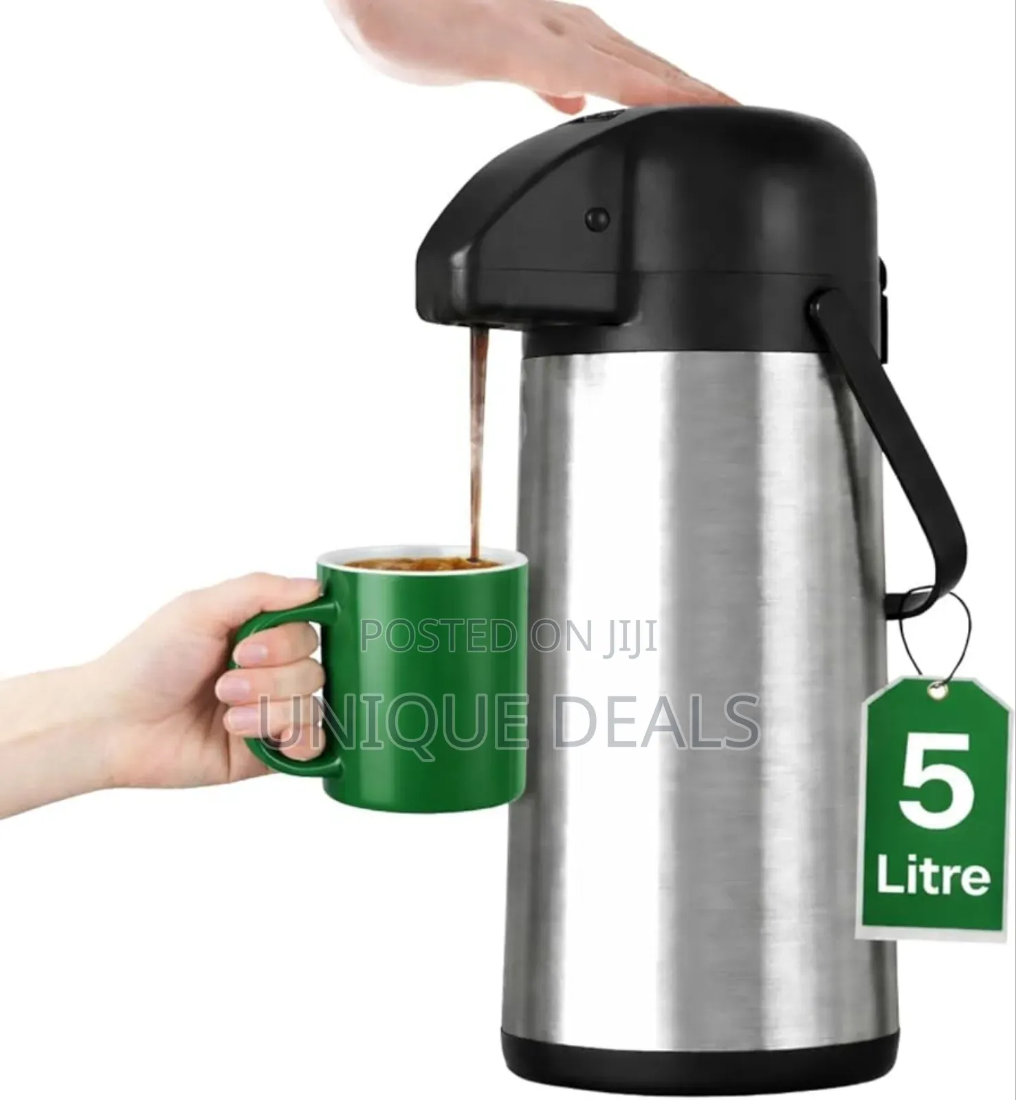 Hot Water Dispenser 5 Litre Thermal Pump Action Flask