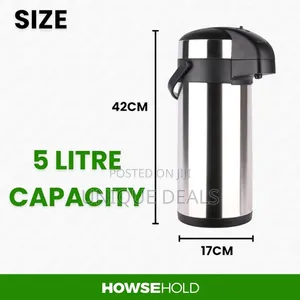 Hot Water Dispenser 5 Litre Thermal Pump Action Flask
