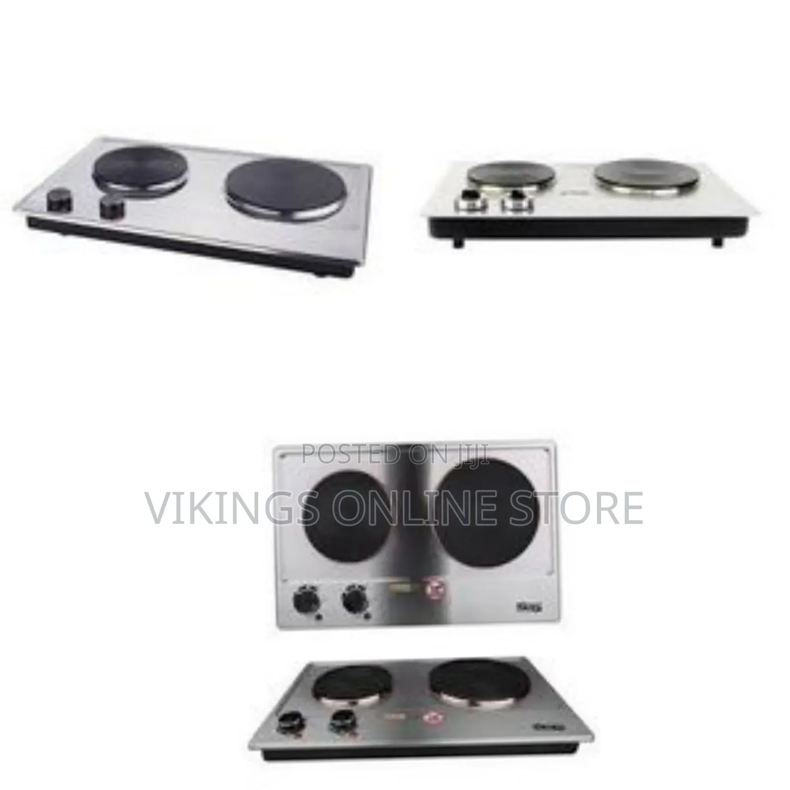 DSP Electric Stove Double Burner Hot Plate Coil - Silver