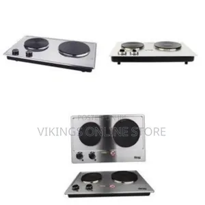 DSP Electric Stove Double Burner Hot Plate Coil - Silver