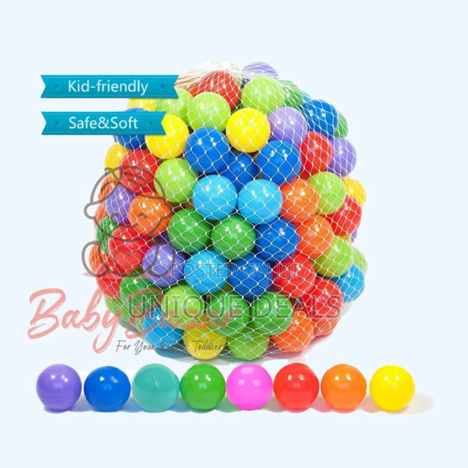 Coloured Balls for Kids Ball Pool or Ball Pit (50 Balls)