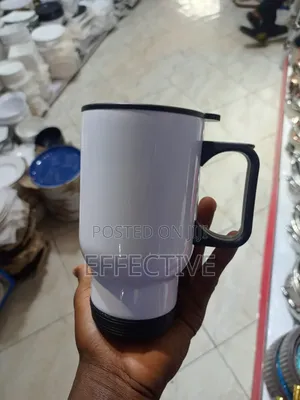 White Sublimation Travel Mug.