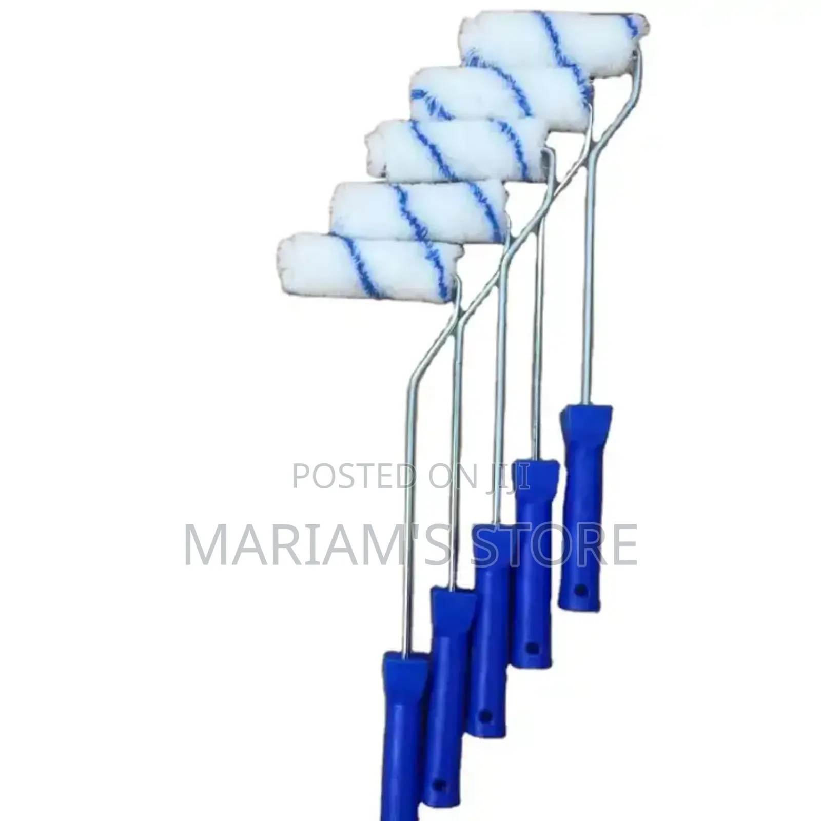 Mini Paint Roller Set With a Blue Plastic Handle