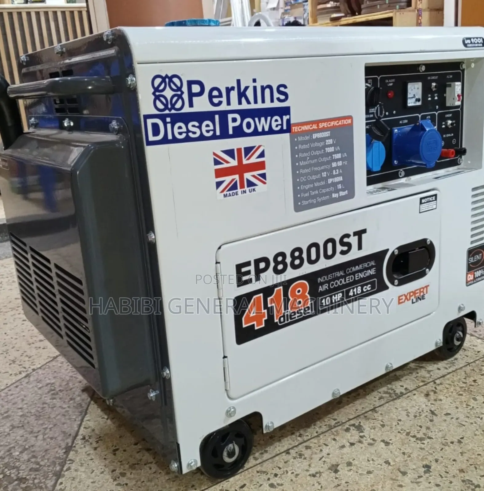 Perkins Diesel Air Cooled Engine 7.5kva Generator