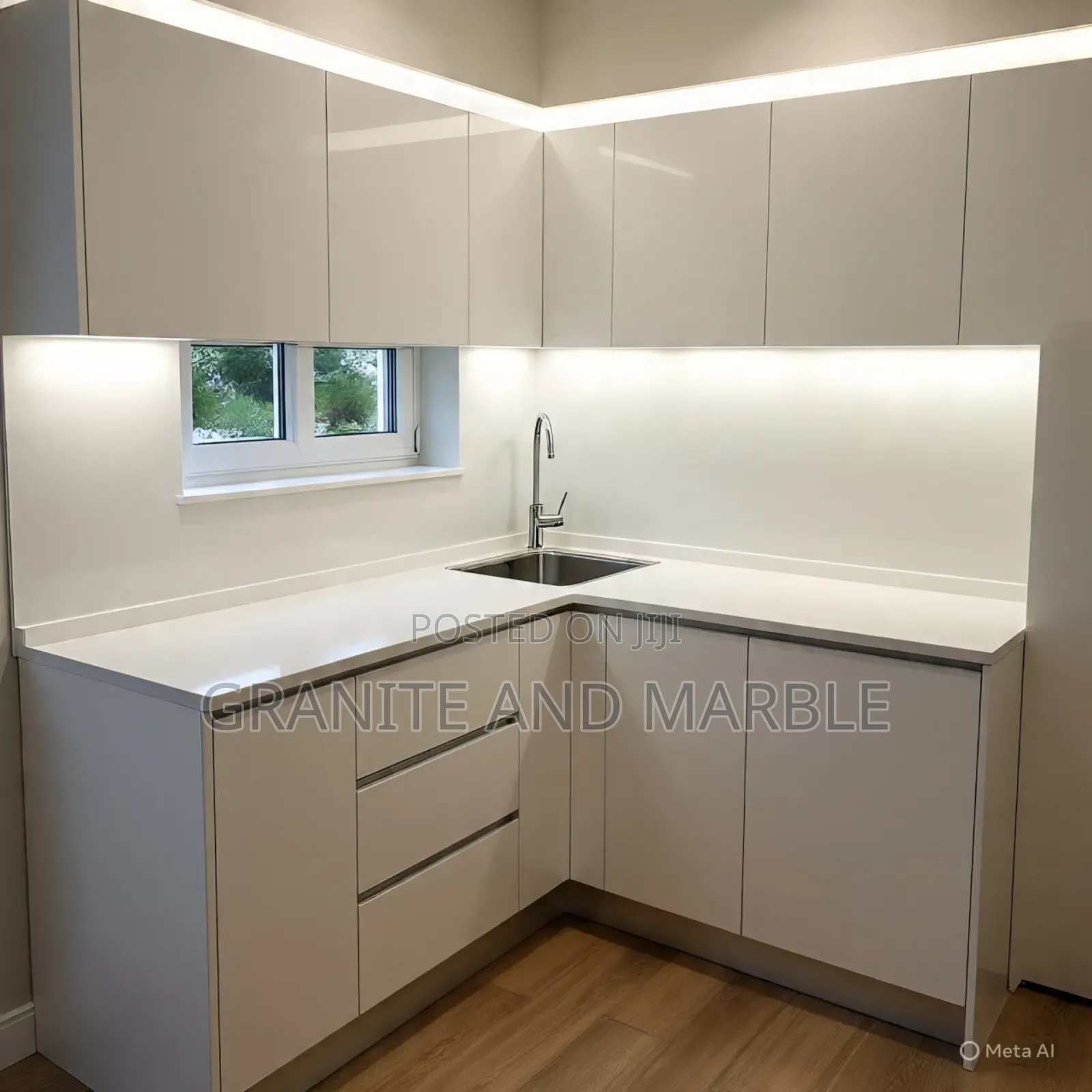 White Granite Kitchen Tops