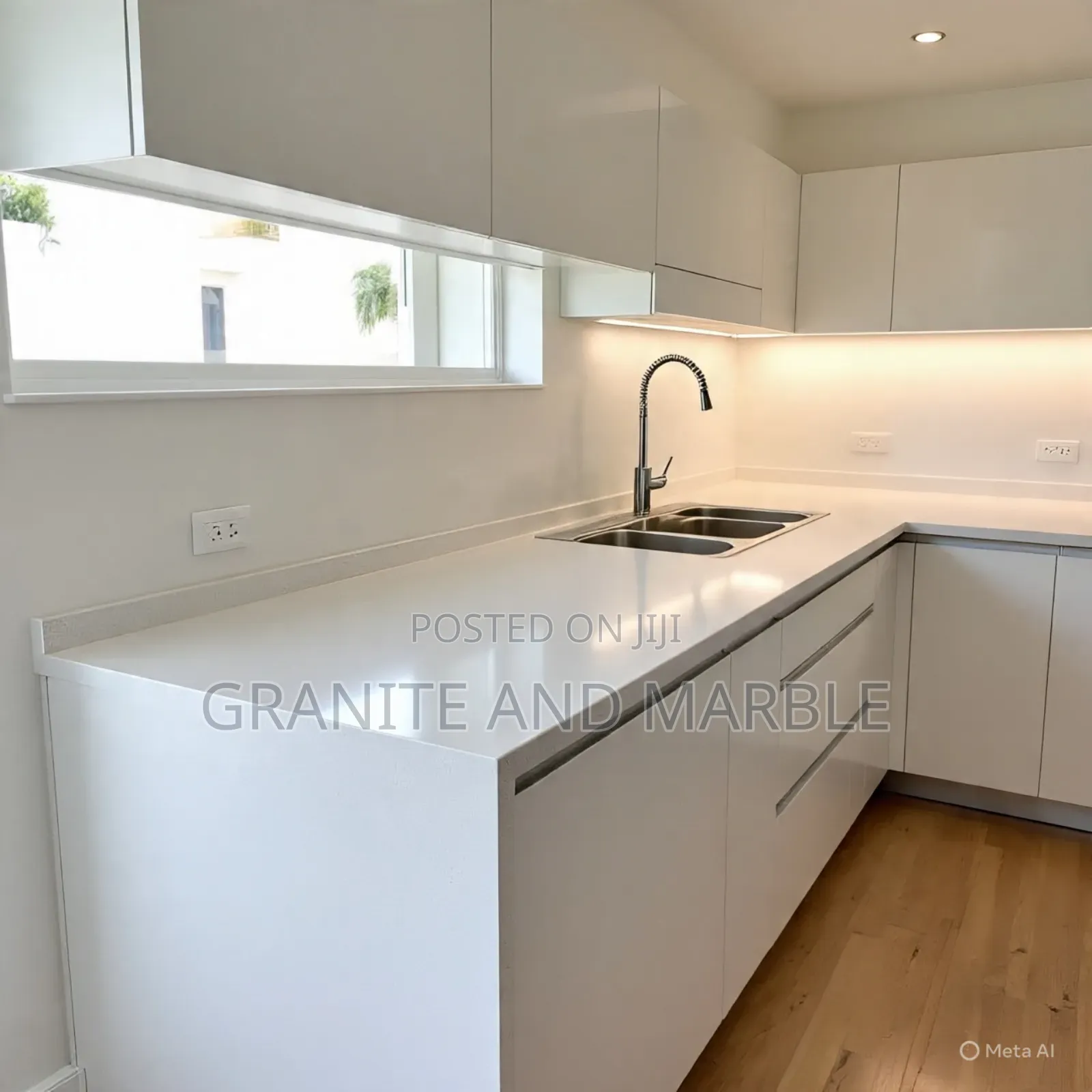Modern Kitchen Tops – White Granite