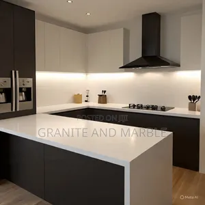 Custom White Granite Kitchen Tops