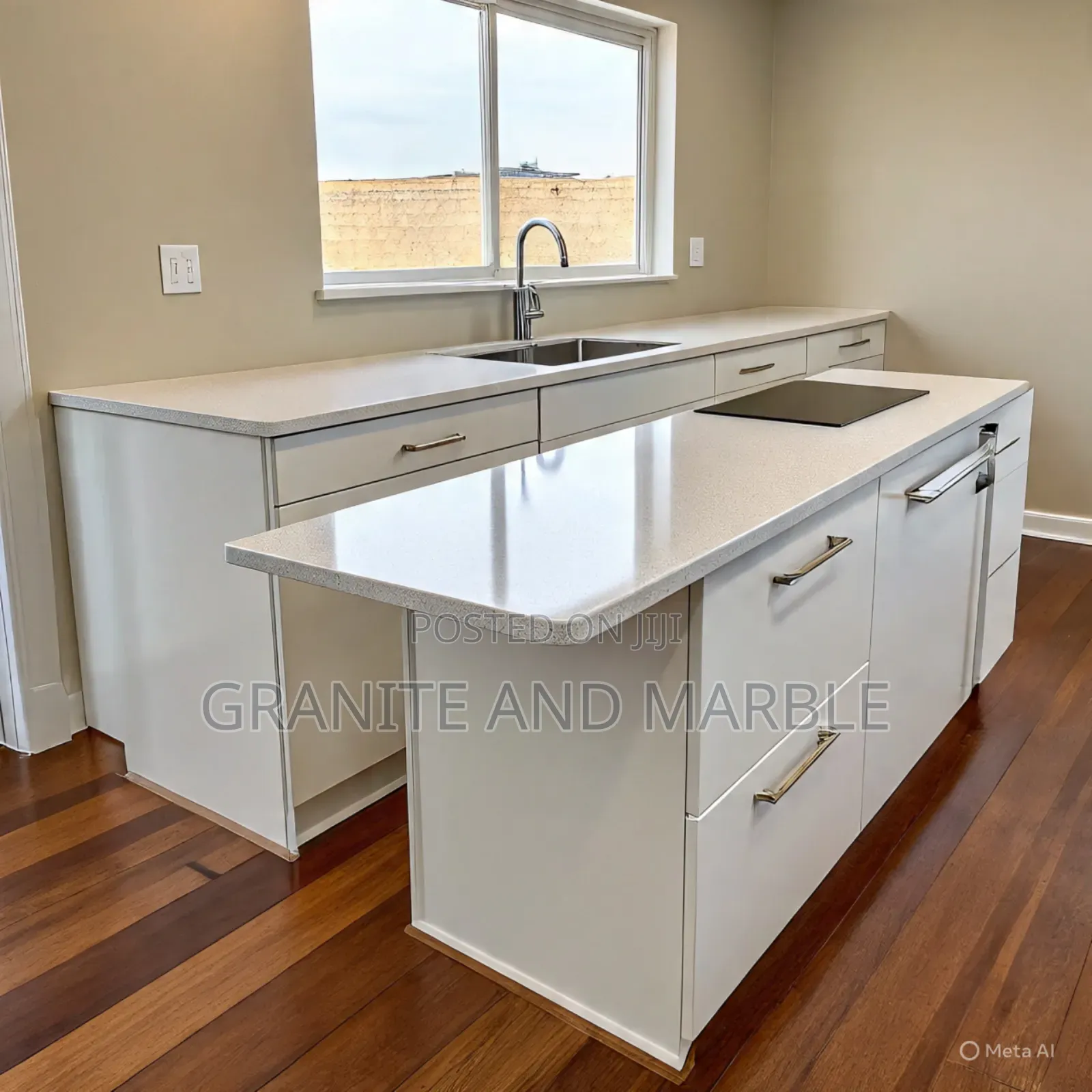 White Granite Kitchen Upgrade