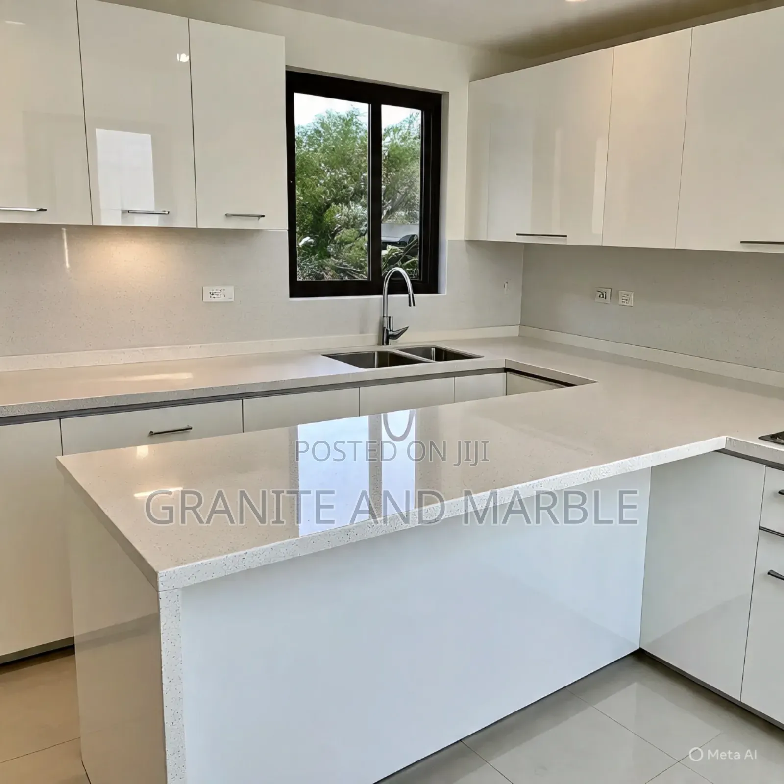 White Granite Kitchen Upgrade