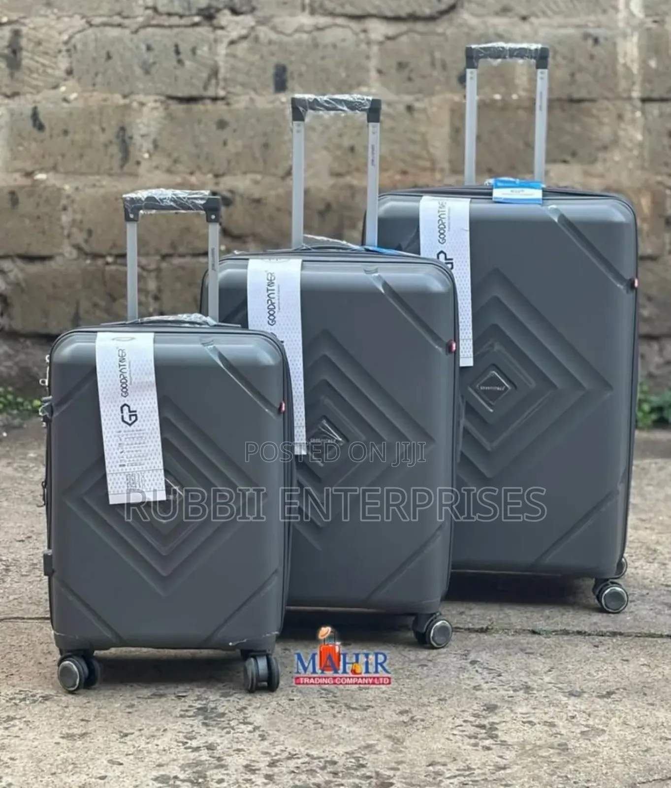 Suitcase 3pcs ~ Grey/Pink
