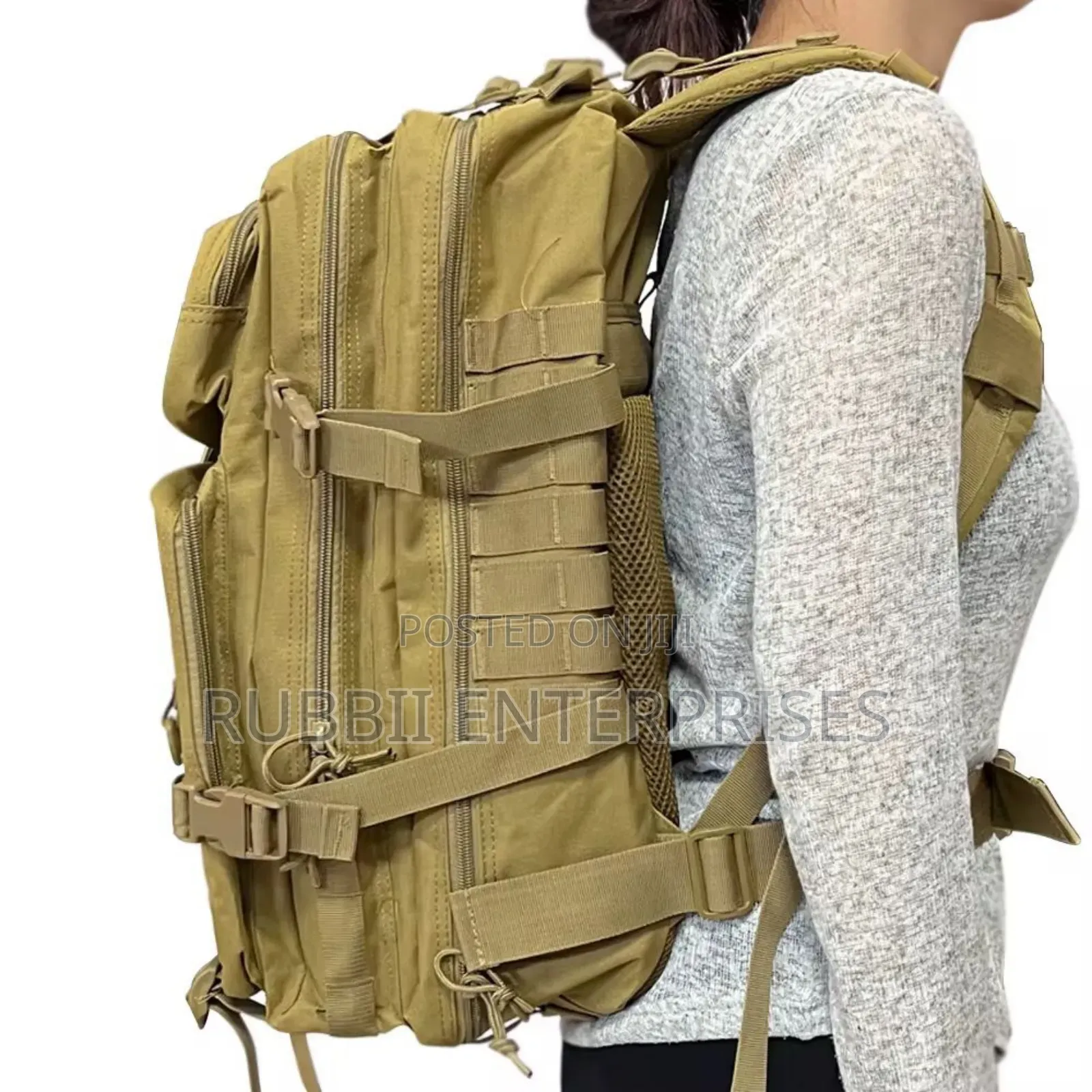 Military Backpack ~ Brown/Black