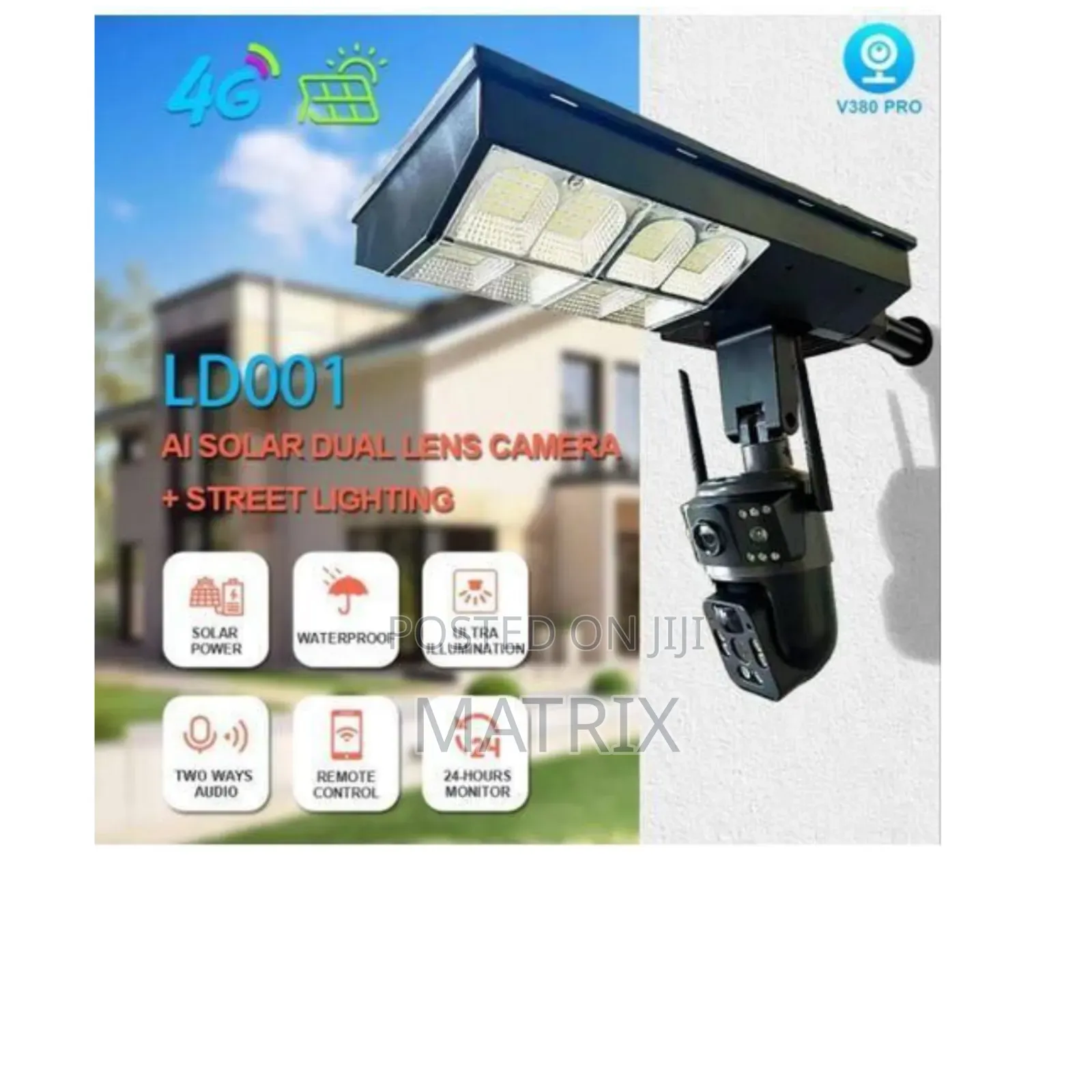 4g 2-in-1 Solar Street Light Camera Outdoor, 12mp Dual Lens PTZ