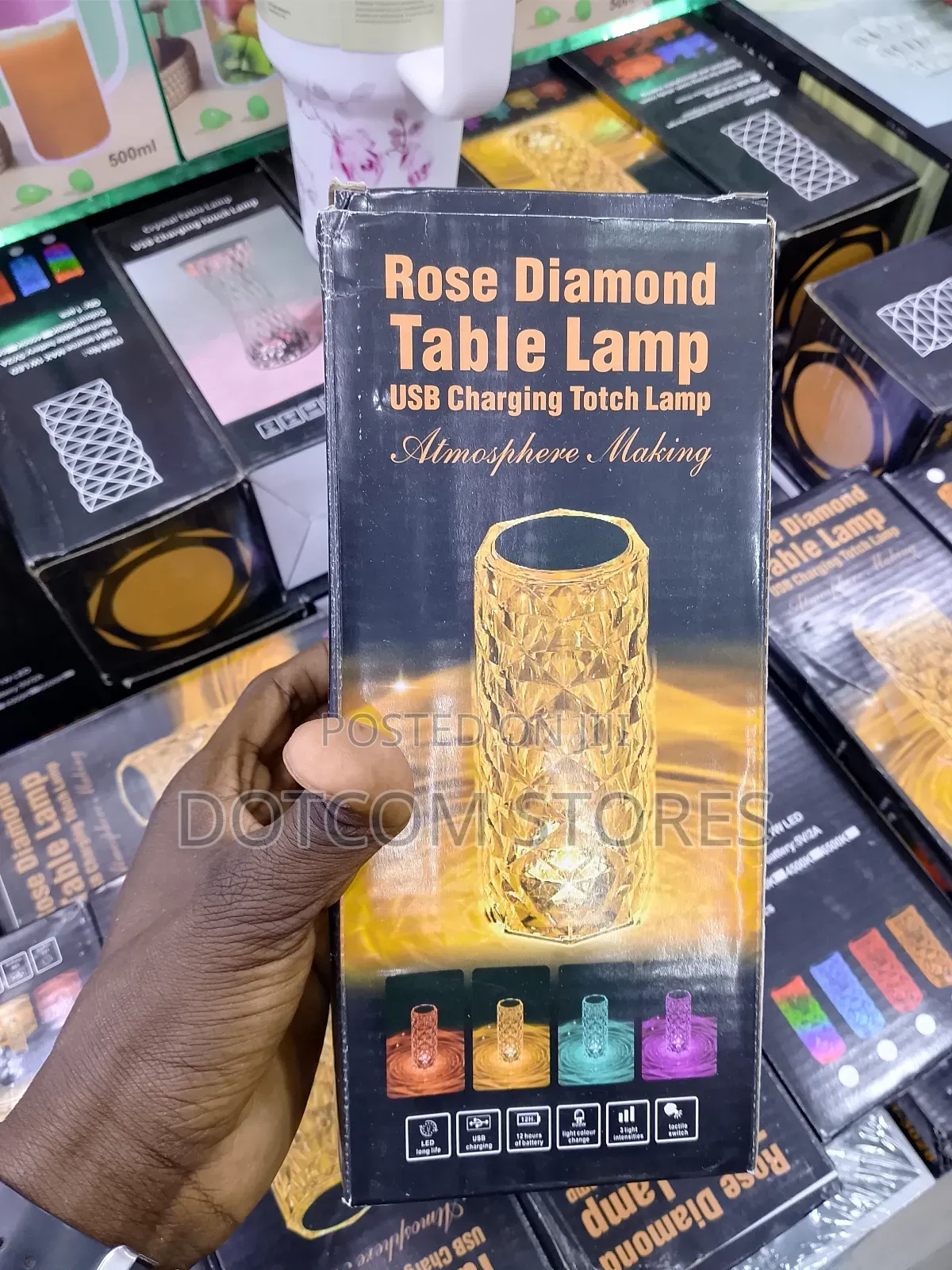 Rechargeable Rose Diamond Table Lamp