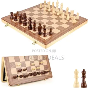 Wooden Chess Game Set Classic Folding Board