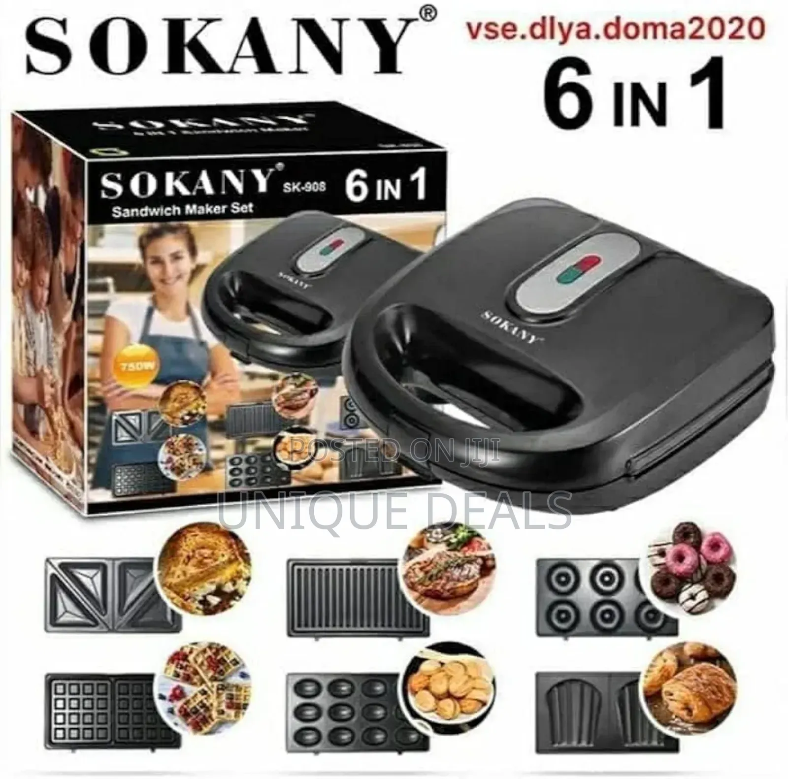 Sokany Sandwich Maker Set, 6in1