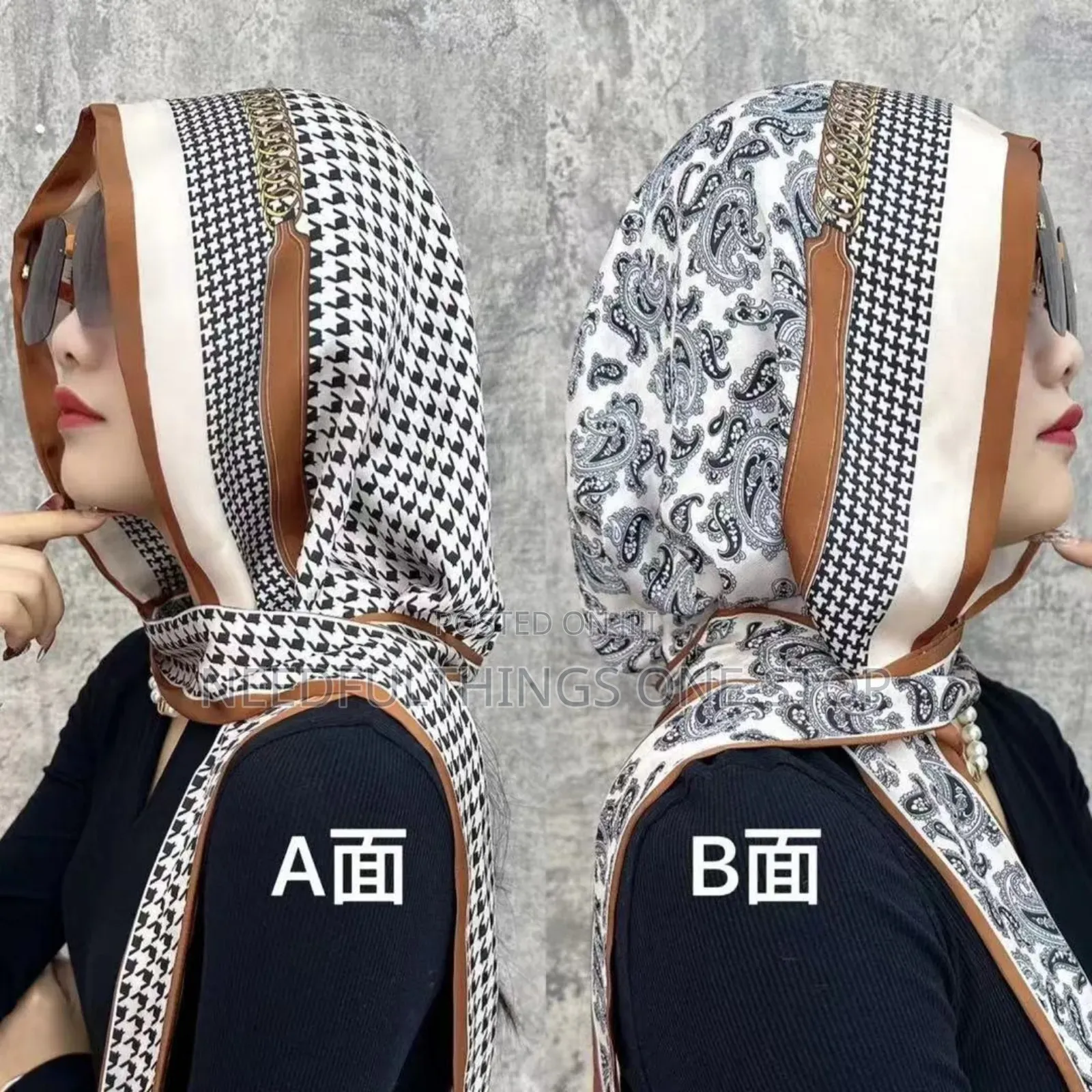 2 Sided Silk Scarfs