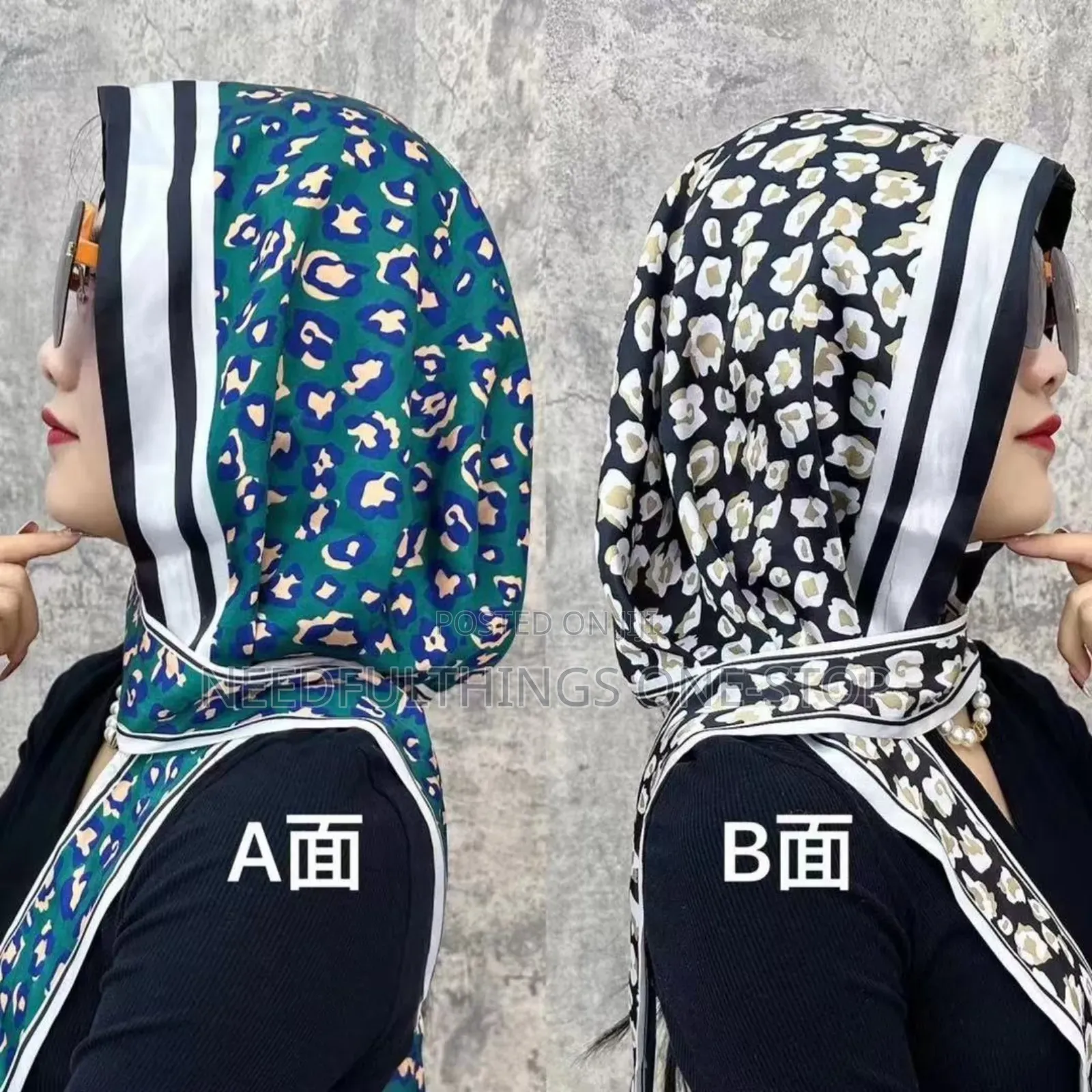 2 Sided Silk Scarfs