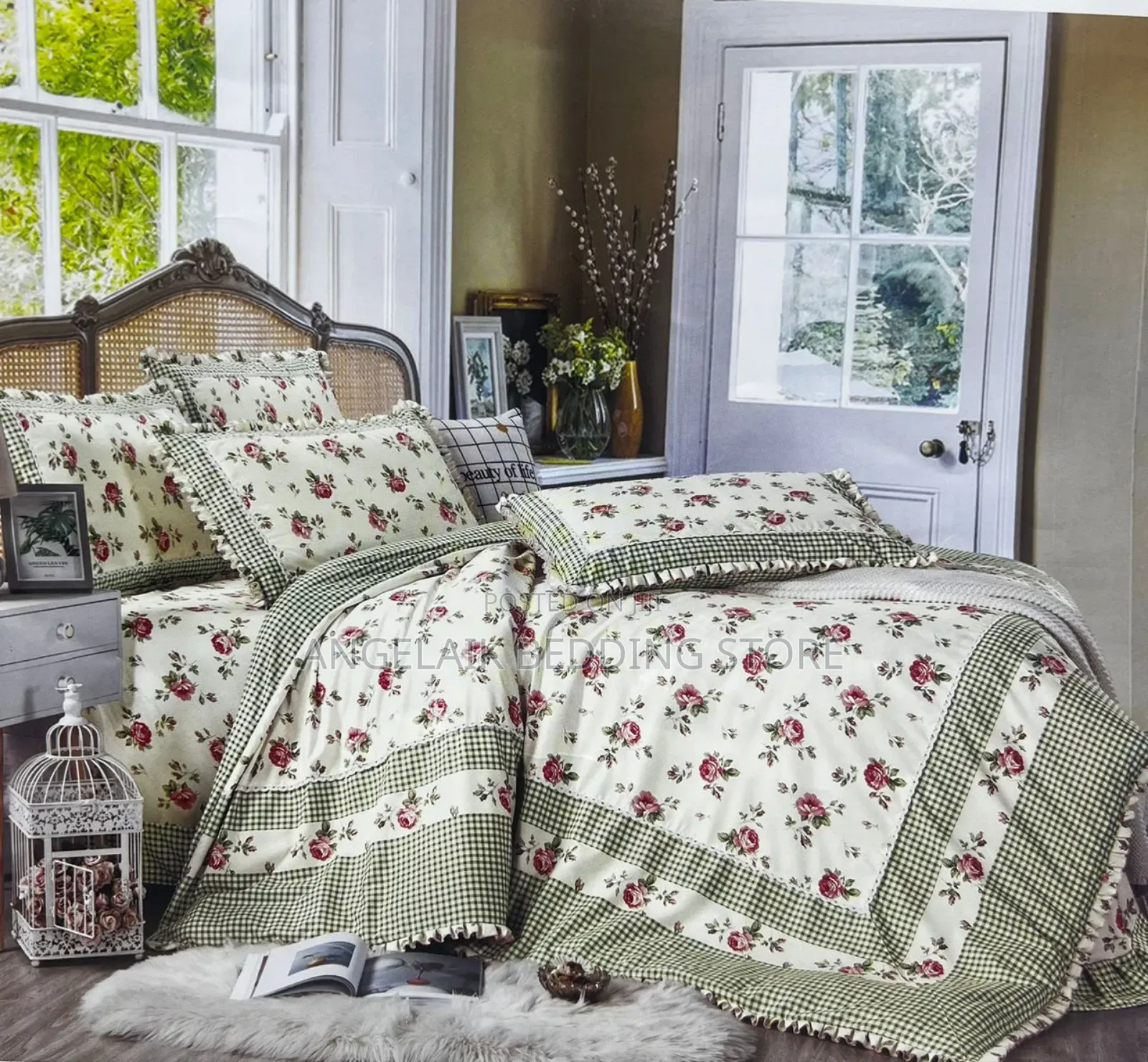 4pcs Home Duvet Covers Sets Flowers