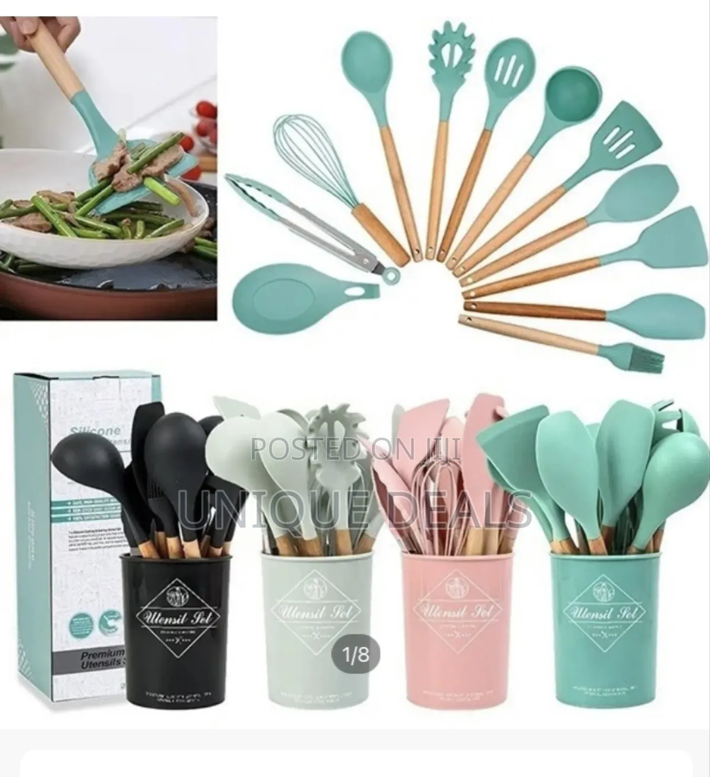12 PCS Silicone Cooking Utensils Kitchen Utensil Set