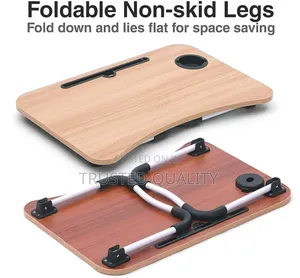Foldable Laptop Table With Bottle Holder